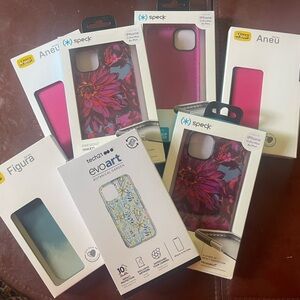 Speck Magenta, Aqua, and Violet Floral Phone Case & Otterbox Figura Series.